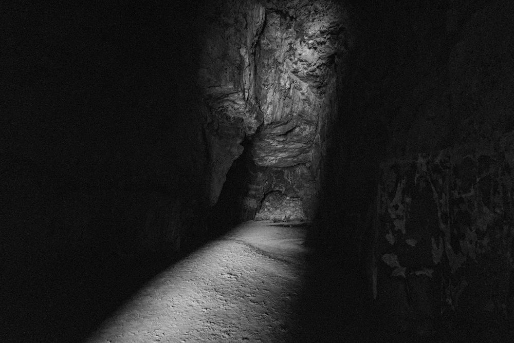 Cathedral Caves inside Black & White