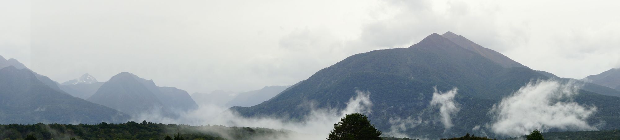 Mountains with fog